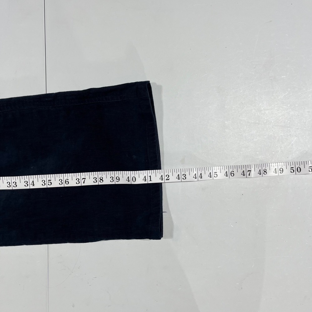 J. Jill Preppy Boho Navy Mature Corduroy Pants Womens 12 Stretch Straight Leg - Picture 8 of 10